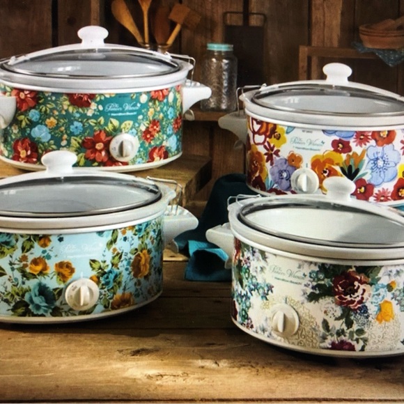 RARE NIB The Pioneer Woman 7 qt Vintage Floral Crock Pot Slow Cooker Programable - Picture 2 of 2